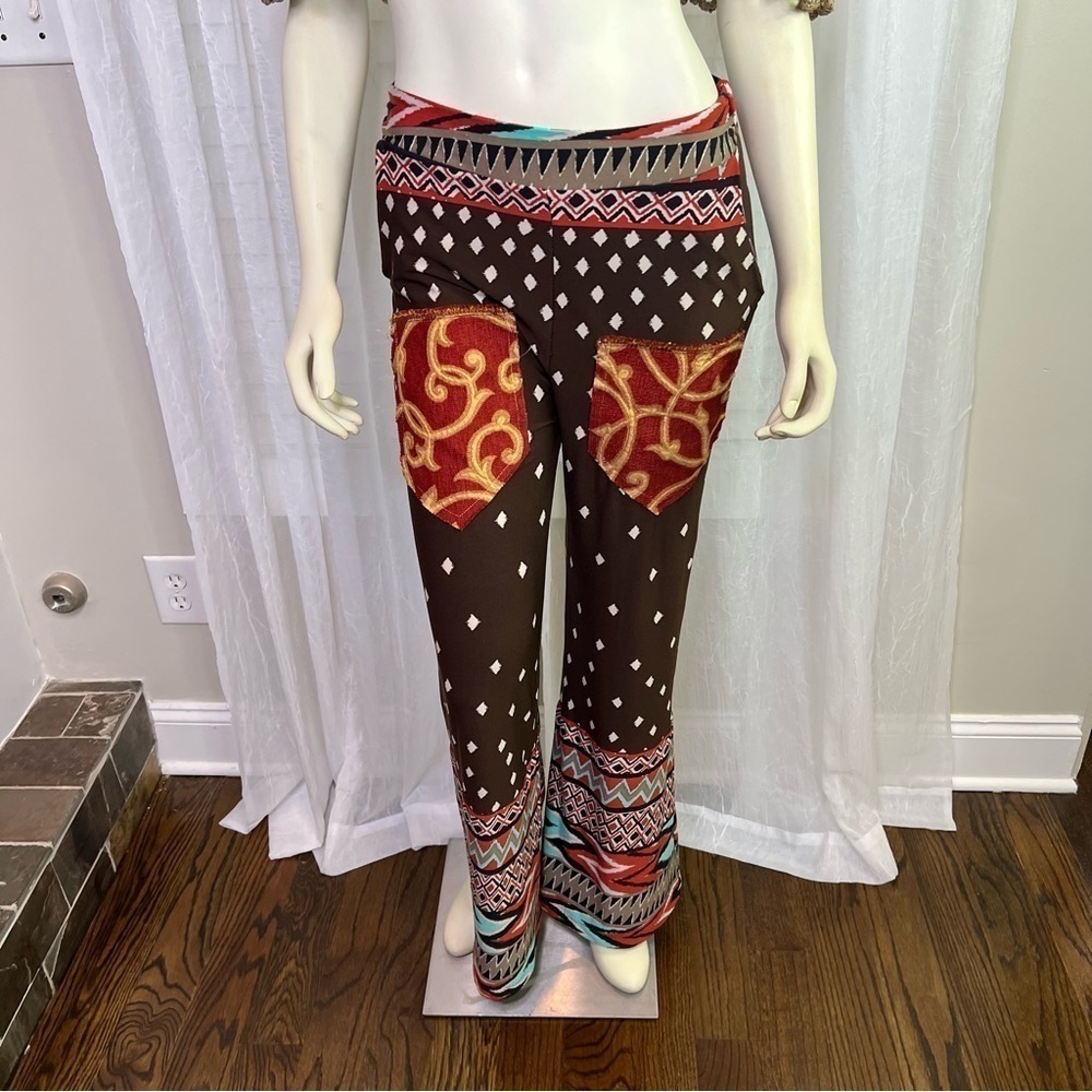 Multi colored bell bottom pants S/M - Picture 2 of 7